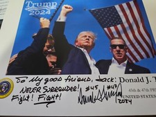 PERSONALIZED President Donald J. Trump autographed FIGHT 11x8.5 photo REPRINT picture