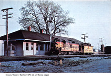 Danville VA Depot With Chessie/Western MD GP9 Waiting At Station Vtg Mag Excerpt picture
