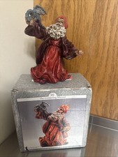 Rare 2001 Vintage Artmark Wizard Figure Holding Dragon picture