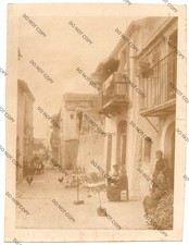 RARE Antique 1900 Street Life Homes Sicily Italy Art F GALIFI CRUPI Photo picture