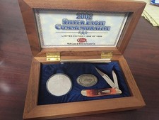 Case 2002 Silver Eagle commemorative Red bone. 1 ounce silver eagle coin. coa picture
