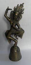 Vintage Brass Bell Dancing Hindu Deity Statuette/bell Cambodian? Thai? picture