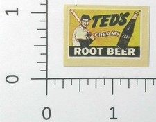 Vintage Ted’s Creamy Root Beer Advertising Water Transfer Sticker Decal picture