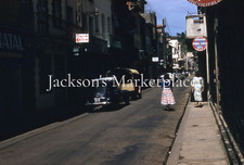 Martinique 1950s Street View Unknown City Caribbean Red Kodachrome Color Slide picture