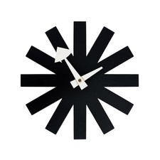 Vintage 90s George Nelson Black Asterisk Clock Vitra Design Museum Herman Miller picture