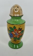 Vintage Lusterware Muffineer Sugar Shaker Hand Painted Japan Peach Green picture