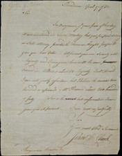 1782 Providence RI ALS J.I. Clark re: Founding Fathers Arnold & Howell Elections picture
