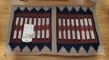VINTAGE 1983 Navajo Pictoral Rug by Sue Begay Feathers, Mesa Verde 14x23'' picture