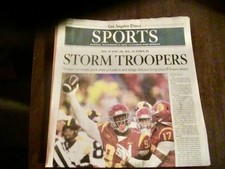 Los Angeles Times November 16th, 2025 section D only Sports USC/ iowa picture