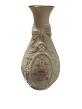 Cameo Rose Ribbon Vase Royal Heritage Collection Vase Budd 3D Pink &White Floral picture
