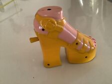 Vintage Unique Stylish Yellow Shoe With Foot Table Lighter Rare picture