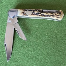 Rare Vintage AG Russell Japan Trick Lock Hunter Tool Pocket Knife picture