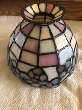  Small Tiffany Style Stained Glass Leaded Lamp Shade Slag Jeweled picture