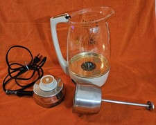 Vintage Proctor Silex Glass Coffee Percolator Pot, Model 70101 Floral Tested picture