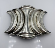 Antonio Pineda Vintage Mexican Sterling Silver Large 2 Piece Belt Buckle picture