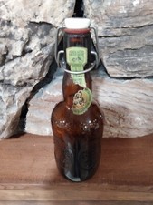 VINTAGE GROLSCH AMBER BROWN LAGER BEER BOTTLE W/PORCELAIN SWING TOP picture