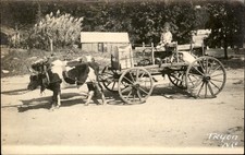 Tryon North Carolina NC Ox Cart c1910 Real Photo Vintage Postcard bhn picture