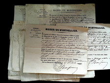 DEATH CERTIFICATE Authentic Document from 1800s picture