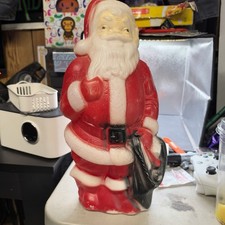 Vintage 1968 Empire Tabletop 13 Inch Plastic Plastic Blow Mold Santa Claus picture