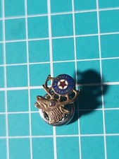 Vtg BPOE Benevolent Protective Order Elk Screw Back Gold Tone Lapel Pin picture