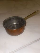 Vintage Cordon Bleu French Hammered Copper Sauce Pan Tin Lined Sz 12 picture