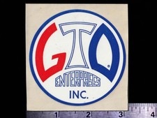 GTO Enterprises Inc. - Original Vintage 1960's 70's Racing Decal/Sticker picture