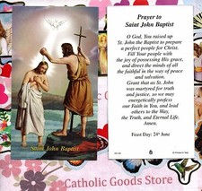 St. John the Baptist - Prayer to Saint John the Baptist - Paperstock Holy Card picture