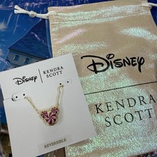 Disney Parks 2026 WDW Kendra Scott Holiday Peppermint Gold Necklace New picture
