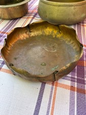 Vintage Hand Hammered Folded Copper Primitive Rustic 7