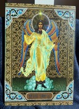 Orthodox Guardian Angel Icon 23x30cm Hand-Crafted Religious Wall Art Crystal picture