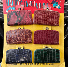 Vintage Handy Change Purse Display with All Original purses  All in great shape picture