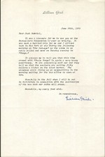 Autograph Lillian Gish, June 28, 1973 on personal stationary, signed letter picture