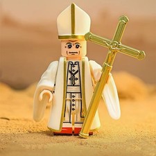 Haute Custom Minifigure Church High Priest Pope Model Building Brick Block toy picture