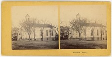 MASSACHUSETTS STEREOVIEW - Northampton - Edwards Church - HM Burt 1870s picture