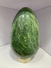 Stunning 7.5 kg Natural Green Nephrite Jade Egg - Unique Decorative Piece picture