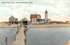 c.1910 Sandy Neck Light House West Barnstable MA post card picture