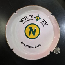 Super Rare 1970's Minnesota North Stars WTCN 11 TV Ceramic Ashtray - NHL picture