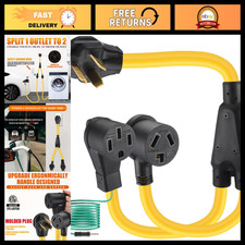 Tellegloww 30 Amp Dryer Y Splitter to RV/EV NEMA 10-30P to 14-50R/10-30R 3 Prong picture