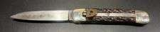 Rare Vintage 1960s BONSA Manual Pocket Knife, Jigged Bone Scales, Germany picture