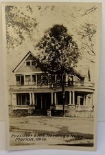 1921 Rppc Marion, Ohio President and Mrs. Harding‘s home victorian house picture