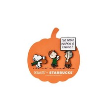 Starbucks Korea x Peanuts Snoopy Pumpkin Pin Badge Set Online Exclusive picture