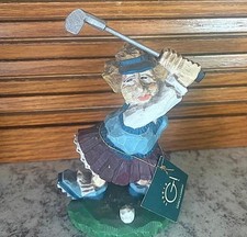 David Frykman 1998 Vintage Lady Golfer Figurine Collectible w/Tag picture