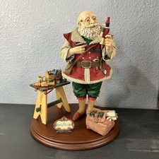 Rare Heritage Santa Collection Fabric Mache Italian Niccolo Santa 5 Pc Set VTG picture