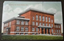 Newberry Michigan  High School 1909 PC Postcard picture