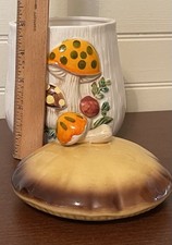 VTG Sears Merry Mushroom 4.75” 3.5” Coffee (3rd In Set) Canister LID ONLY picture