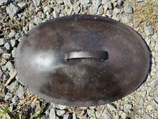 Wagner Ware Sidney #5 Cast Iron Oval Roaster Baster Sidney Ohio Pat 1921 picture