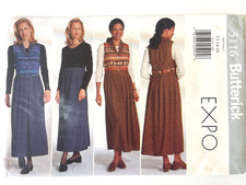 1990's Butterick Misses' Dress,Vest Pattern 5116 Size 12-16 UNCUT picture