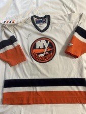 New York Islander Jersey Autographed By Bobby Nystrom #23 In 2000, Size XL picture