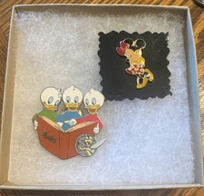 VTG Disney Limited Edition Share Magic Album Huey Dewey Louie & Minnie Mouse Pin picture