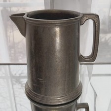 Vintage Pewter Pitcher Wilton Columbia PA USA Vase Rustic  picture